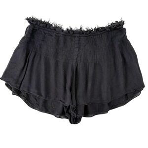 Free People Intimately Black Ruffle Lounge Shorts Flowy‎ Size S Boho